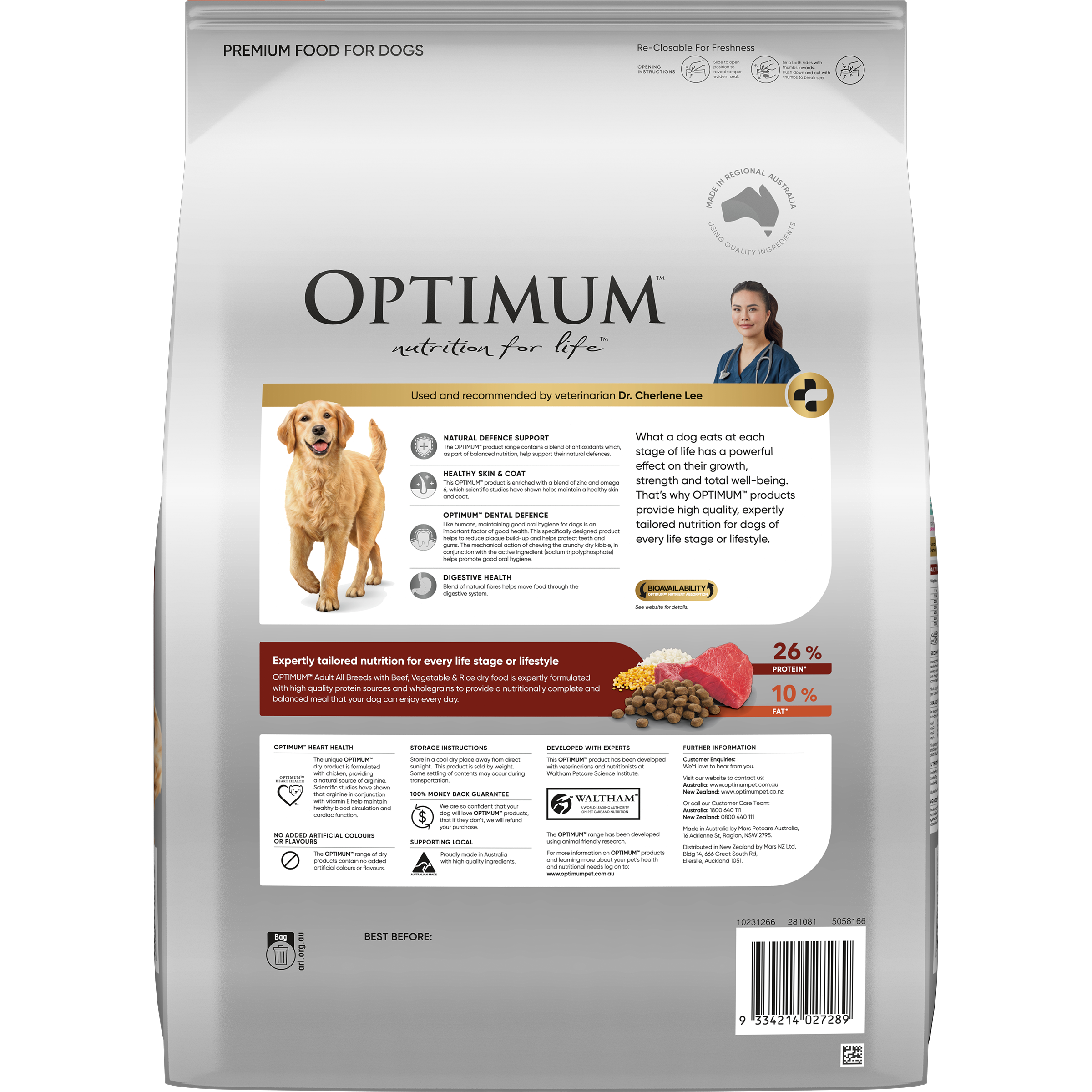 OPTIMUM™ Adult All Breed with Beef, Vegetables & Rice
