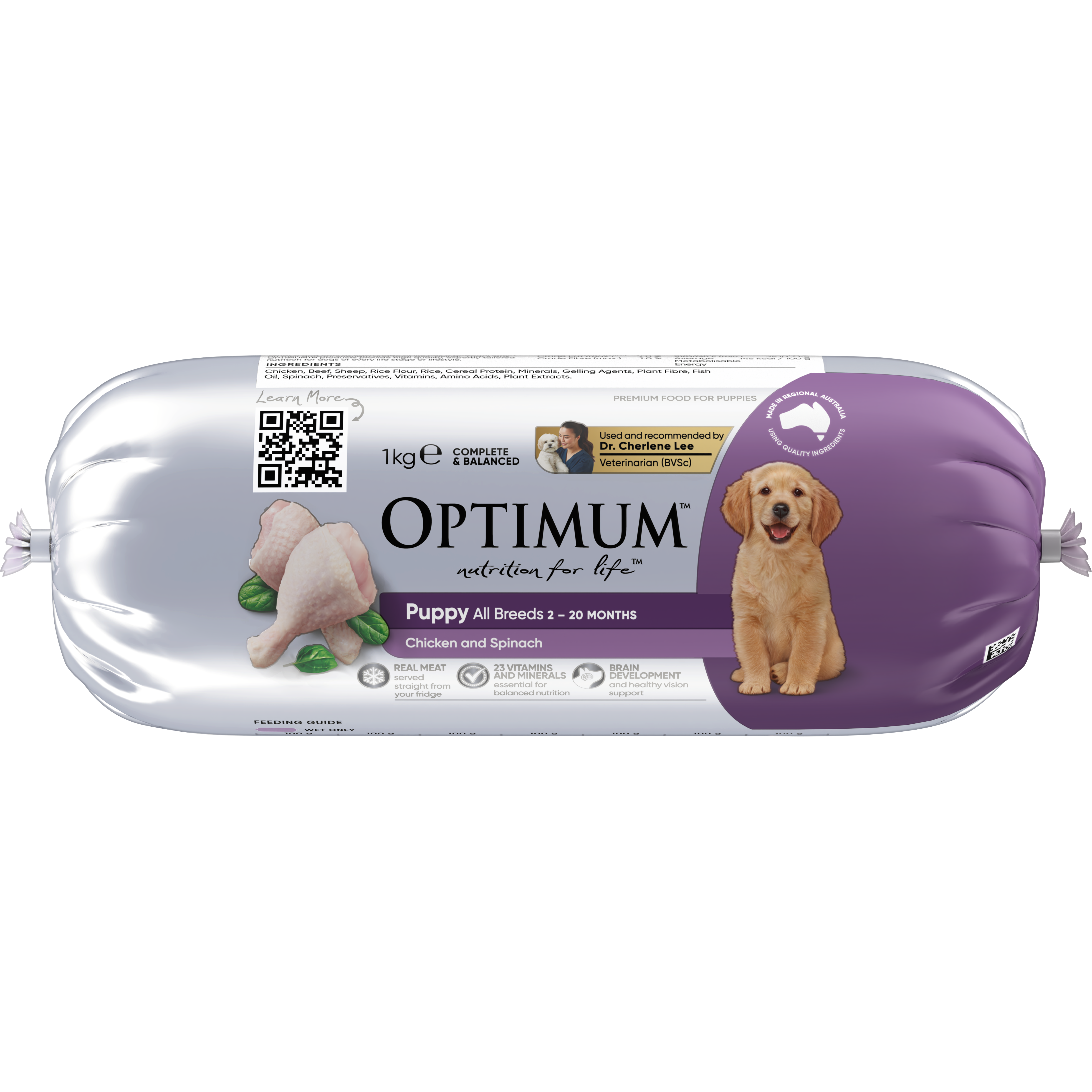 OPTIMUM Puppy Chilled Roll Chicken and Spinach Roll - 2