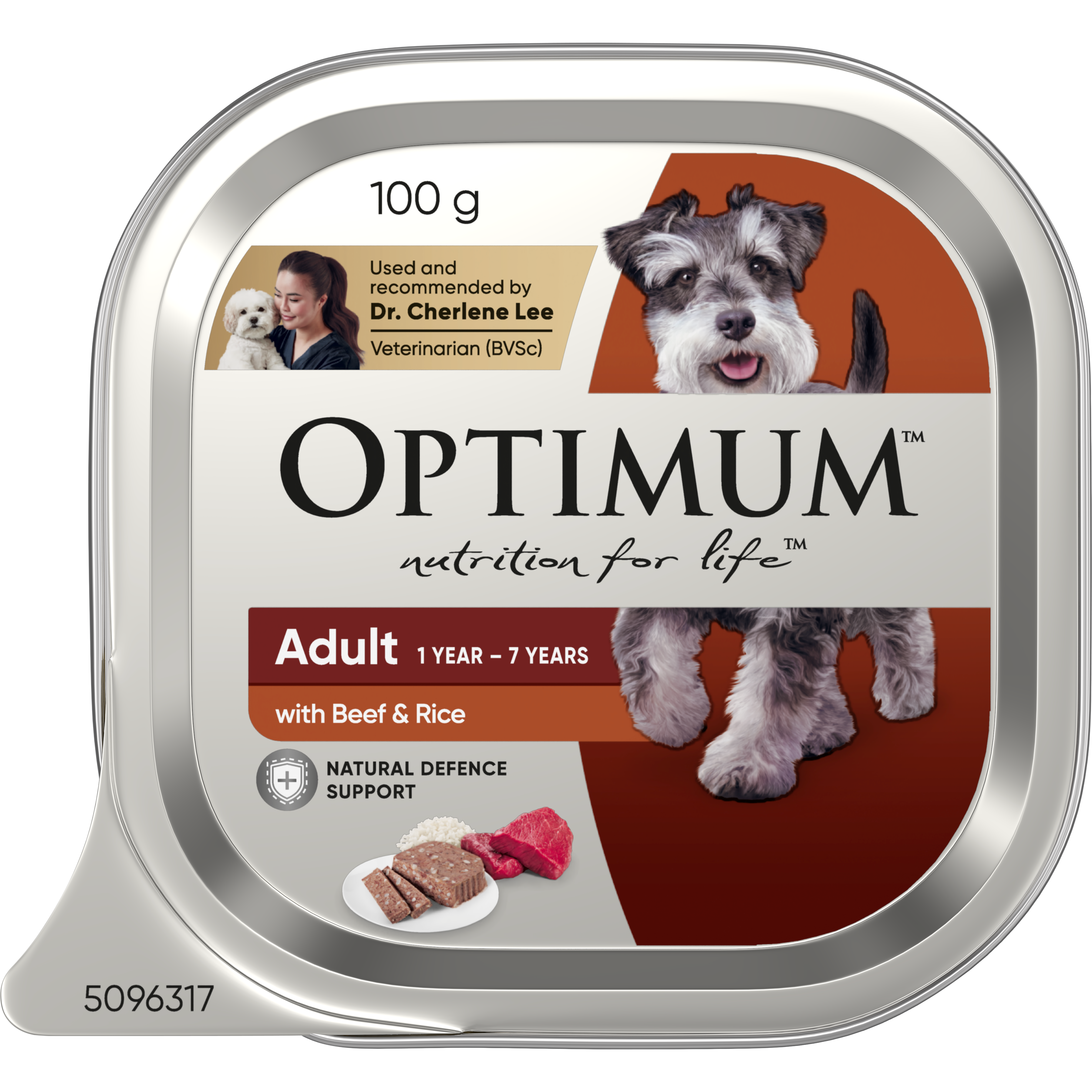 adult wet dog food with beef and rice