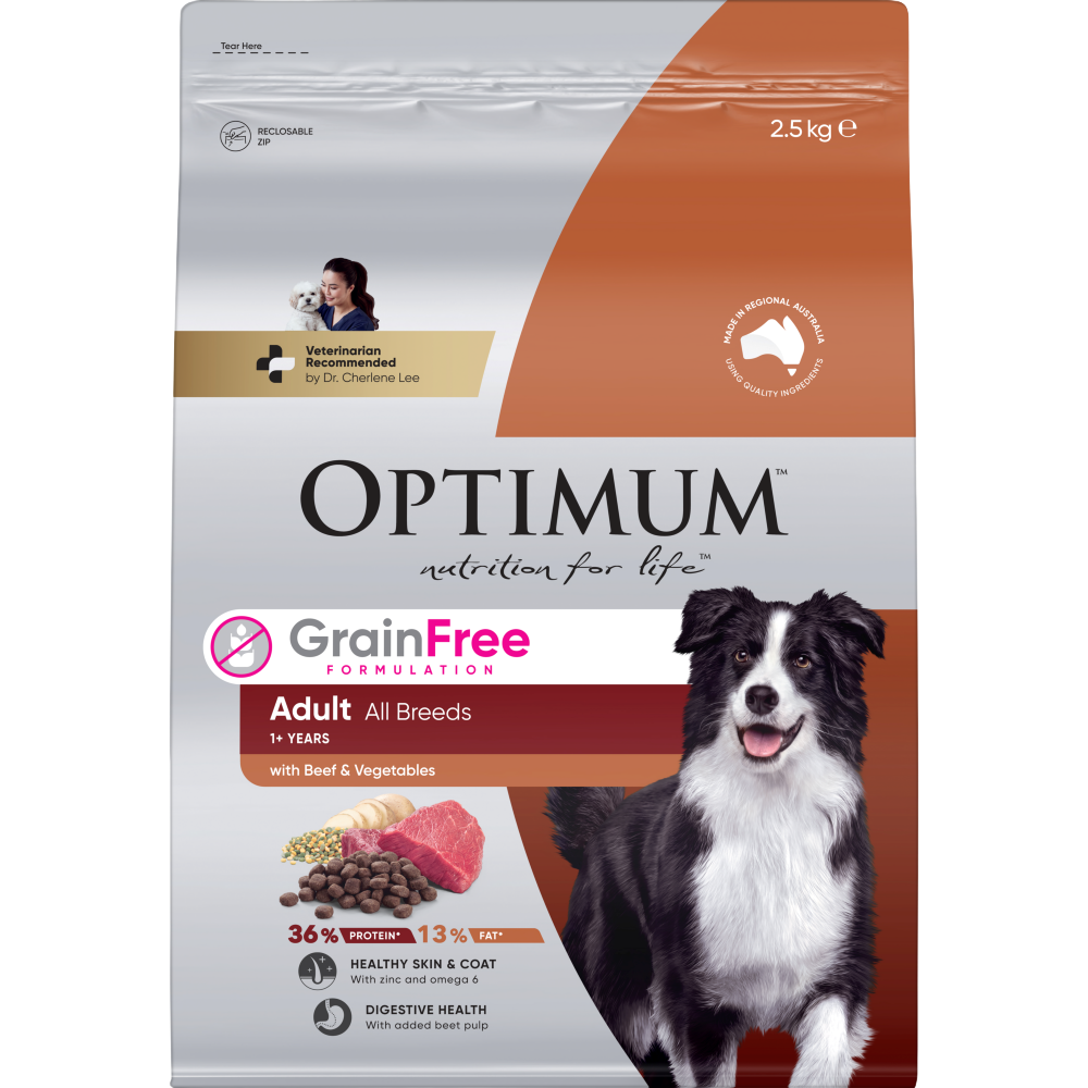adult grain free dry dog food with beef