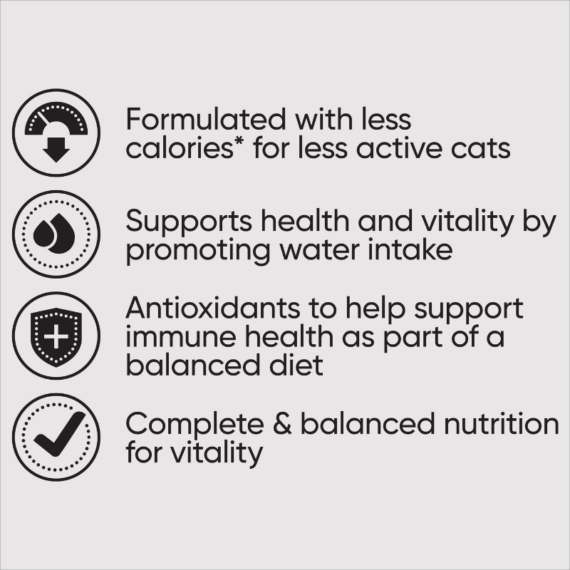 Optimum healthy weight wet cat benefits