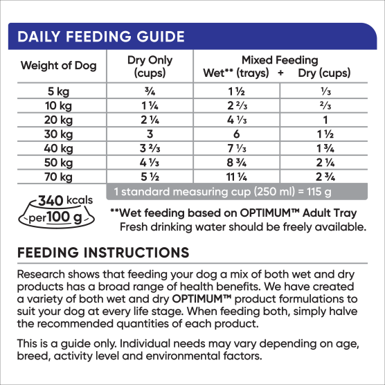 optimum adult all breed dry food chicken